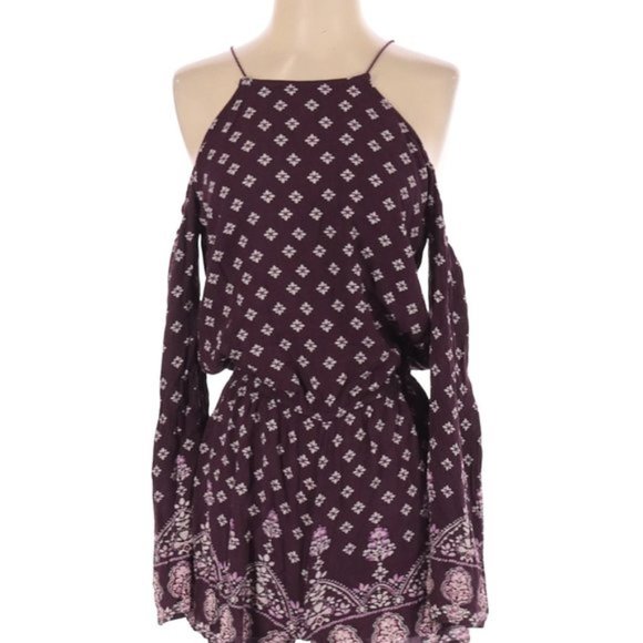 Aeropostale Pants - Plum Aeropostale Cold Shoulder Romper L